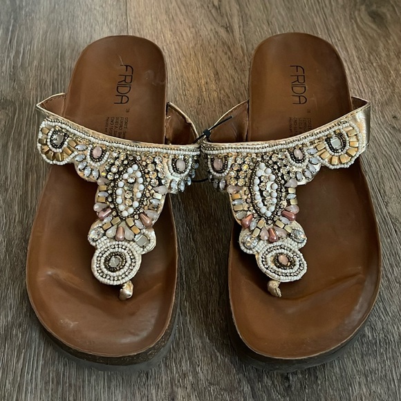 Frida Shoes - Frida Sparkly Sandals Size 8